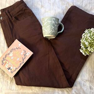 Shein Women's Brown Straight Jeans